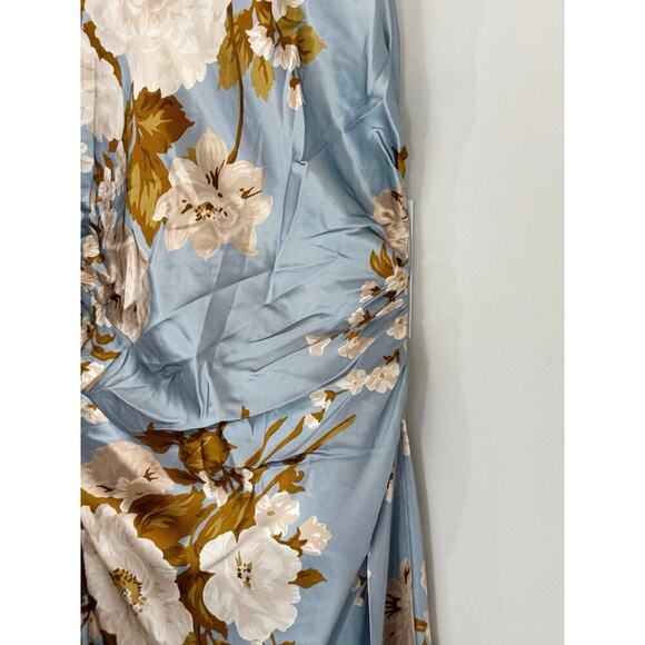 Reformation Casette Silk Dress in Serene Sz.10 NWT Preppy Bohemian Party Wedding - Picture 9 of 16